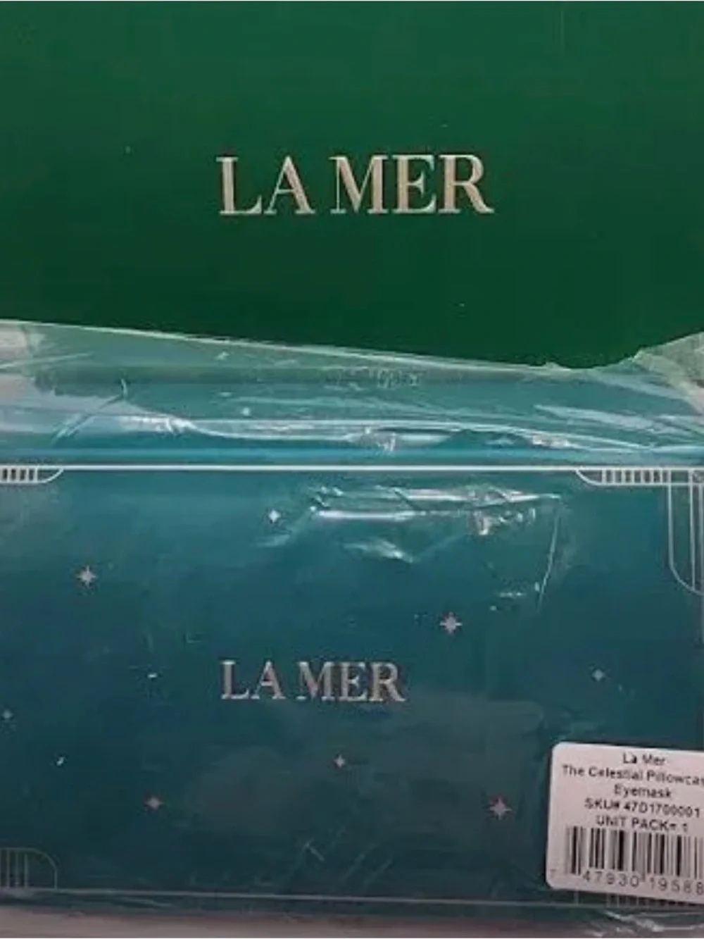 La Mer Pillowcase Eyemask Set - Teal and Green